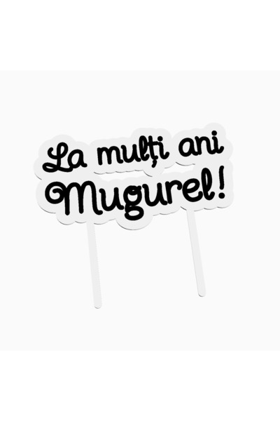 OEM Cake topper pentru tort aniversare, cu textul La multi ani Mugurel