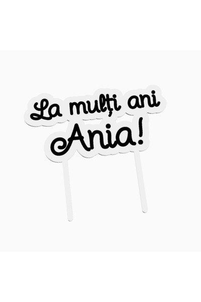 OEM Cake topper for birthday cake, with the text Happy Birthday Ania