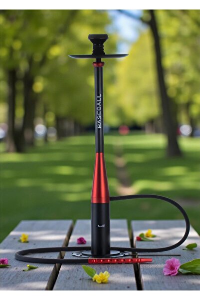 STAR SHİSHA Beyzbol Sopası Tasarım Alüminyum Gövdeli Manyetik Zeminli 3 Bilyeli Modern Tahliyeli Nargile Takımı