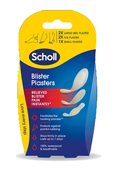 Scholl Ayak Su Toplamalarına Karşı Jel Yastıklı Koruma Plasteri, Karışık Blister Topuk Bandı 5'li Paket
