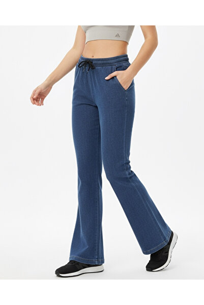 MİYALORA Bağcıklı Cepli İspanyol Paça Kot Pantolon