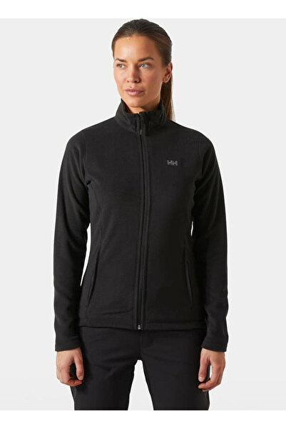 Helly Hansen HH..15011_HHA.992_W FULLZIP POLAR Siyah Dik Yaka Normal Düz Kadın Polar Sweatshırt