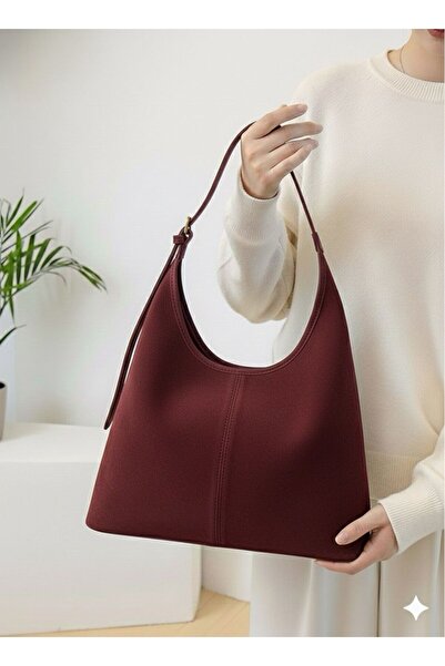 Madame Women's Shoulder Bag Soft Exterior Textured Quality Craftsmanship Lined Eyelet Suede Leather Handbag with Zipper