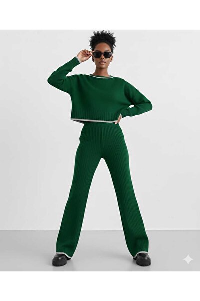 Cemre Life New Deux Women's Shepherd Stitch Knitwear Set