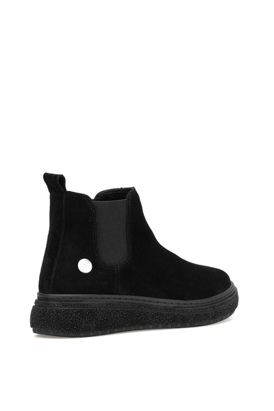 Mammamia D25Kb-1065 Women's Genuine Suede Leather Chelsea Boots Black