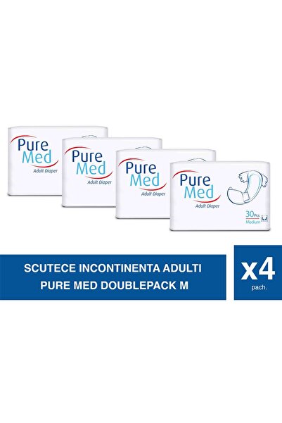 Puremed Pure Med Set of 4 Adult Diapers M 30 Pcs