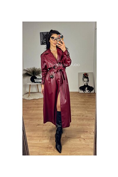 MISS LEXI STUDIO Leather Trench Coat