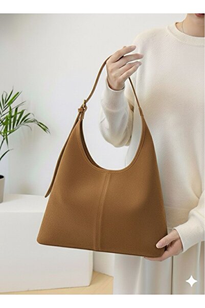 Madame Women's Shoulder Bag Soft Exterior Textured Quality Craftsmanship Lined Eyelet Suede Leather Handbag with Zipper