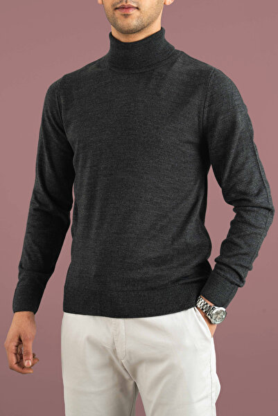 bombe Men's Slim Fit Turtleneck Cotton Turtleneck Knitwear Sweater