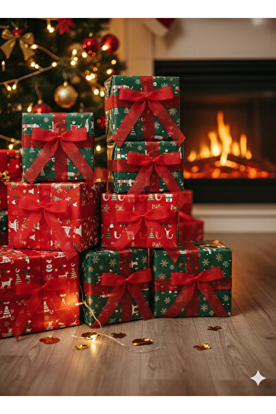 Deniz Party Store New Year 2 cm Red Organza Ready-Made Bow Ribbon 10 Pcs Balloon Cake Gift Decoration Ribbon