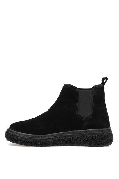 Mammamia D25Kb-1065 Women's Genuine Suede Leather Chelsea Boots Black