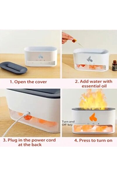 OEM Umidificator cu difuzor de arome 250 ml - Alb