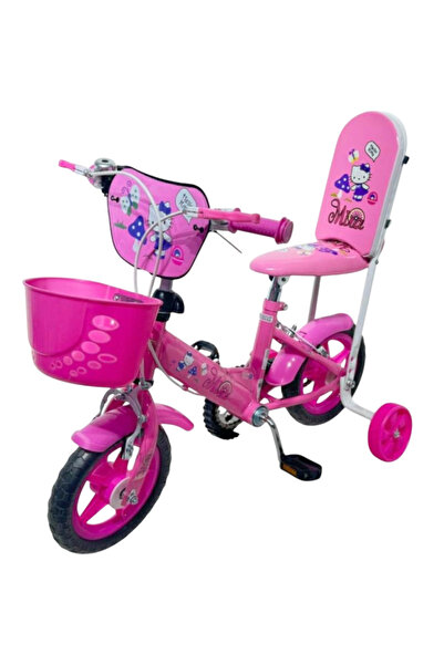 Toybox دراجة أطفال مقاس 10 بوصات مع مقعد مريح ومسند ظهر وسلة وعجلات صلبة