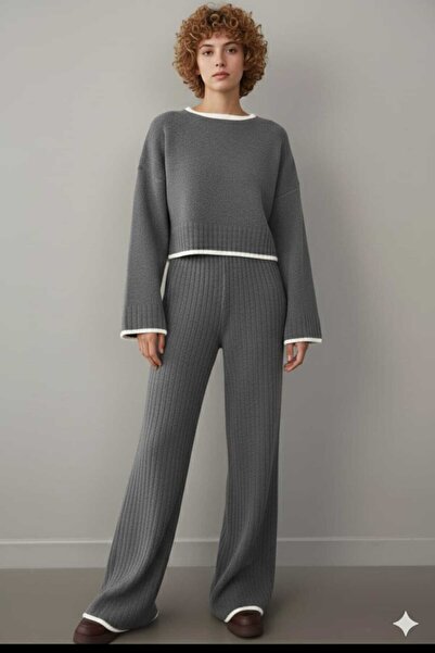 Cemre Life New Deux Women's Shepherd Stitch Knitwear Set