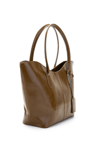 minebag Double Handle Faux Leather Hype Women's Shoulder Bag Mink