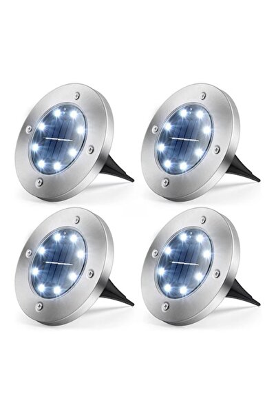 Kludoo Set de 4 lămpi solare de grădină, Kludoo®, impermeabile, senzor de lum...