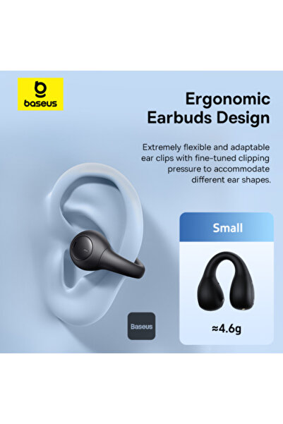 Baseus Ασύρματα ακουστικά A00069101113-00, Bluetooth 5.3, Ανοιχτά ακουστικά, Μαύρο