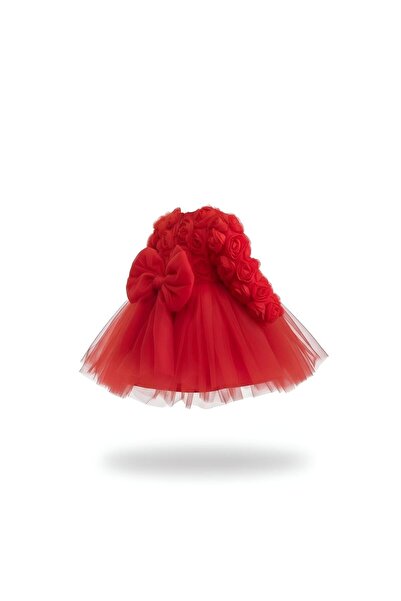 SweetMe 2-5 Years Old Multi-Layered Floral Special Occasion Birthday Girl Dress with Ribbon