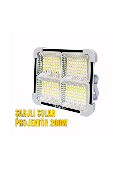 Cata CT-4698 Taşınabilir Şarjlı Solar Led Projektör 200W 6400K