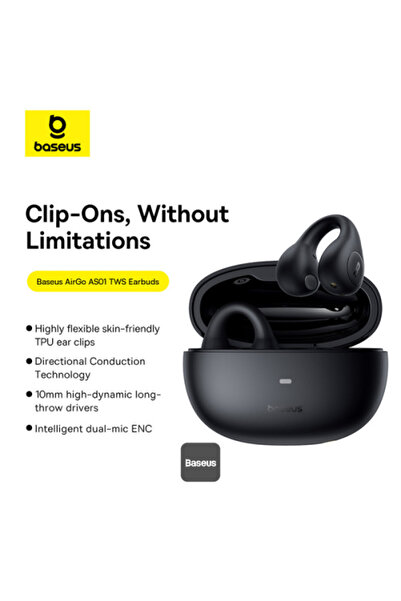 Baseus Ασύρματα ακουστικά A00069101113-00, Bluetooth 5.3, Ανοιχτά ακουστικά, Μαύρο