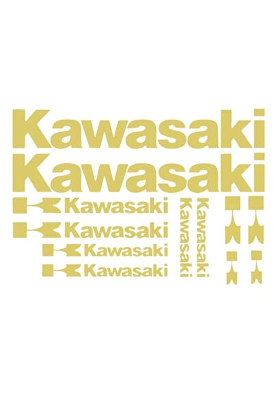 Oracal 651 Set of 10 Kawasaki stickers, gold