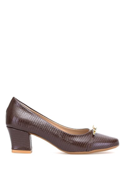 Ayakkabı Fuarı Elit Pm280 K555 Women's Classic Heeled Shoes Brown