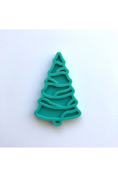 Craftelle Christmas Tree Cookie Mold and Stamp Set |   Pine Tree Figure |   Winter Themed |   Sugar, Clay Dough