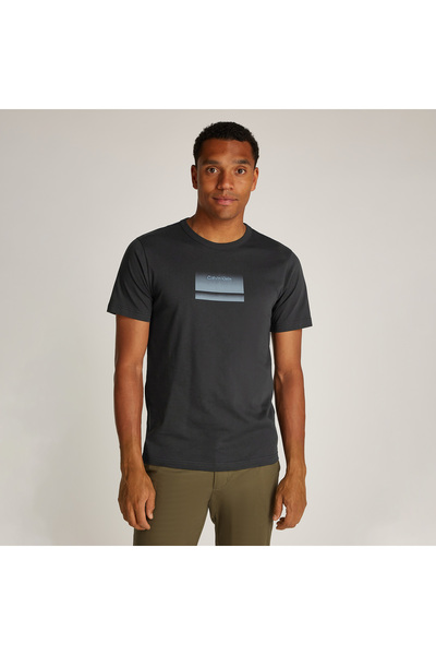 Calvin Klein Gradient Logo Erkek Siyah T-Shirt
