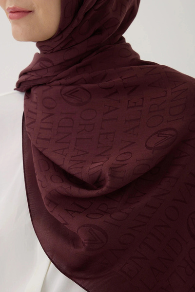 Valentino Orlandi Vo Logo Shawl - Burgundy