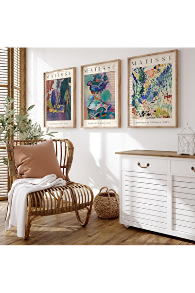 Tuba Decor Tabel din trei piese pentru camera de zi, sufragerie, bucatarie, cu rama din lemn