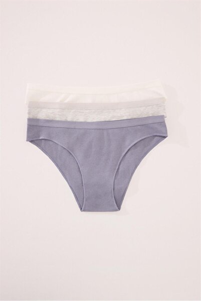 Perspective Women Secret 3-пакет бавовняних віскозних трусиків з рельєфною поверхнею