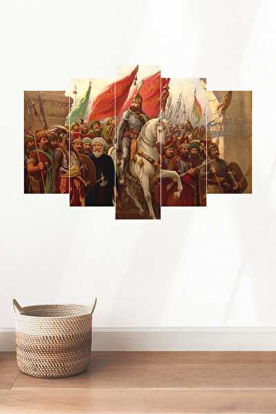 TABLOX Fatih Sultan Mehmet Fetih İstanbul 5 Parçalı MDF Tablo Seti Hediyelik ...