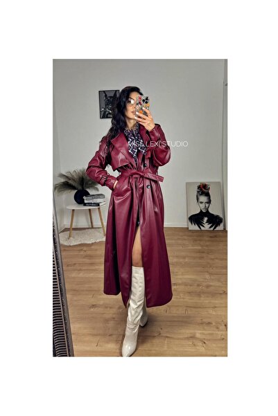 MISS LEXI STUDIO Leather Trench Coat