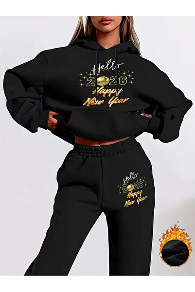 Flaubert Women's Christmas Printed Sweatshirt-Sweatpants 2-Piece Set Oversized