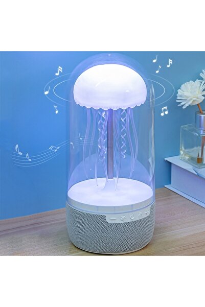 OEM A+ Jellyfish Rhythmic Portable Speaker, Bluetooth 5.0, Colored Ambient Lights, White