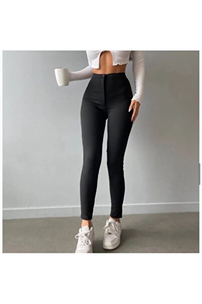 ADAMODA.RO Pantaloni slim negri simpli