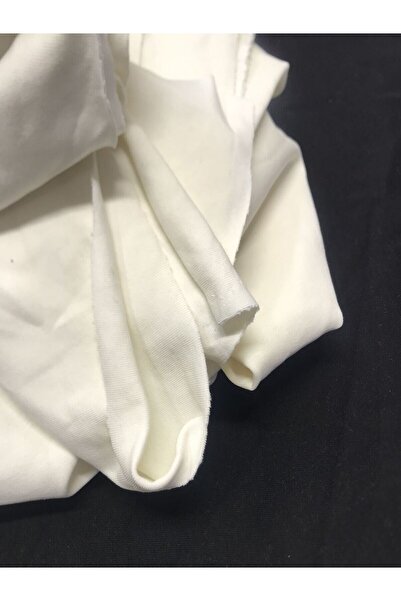 Yiğit Kumaş Bebe Ribana Flexible Combed Cotton Fabric, Piece 90X135 cm Ecru Color
