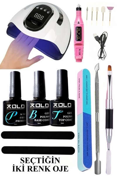 xolo Fenomen Mega Kalıcı Oje Seti Bol Aksesuarlı İnci Tozlu