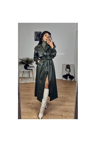 MISS LEXI STUDIO Leather Trench Coat