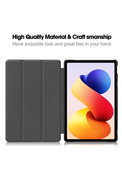 SKYDDAR INNOVATION Husă pentru tabletă Xiaomi Redmi Pad 2 Pro, cu suport multi-unghi, FoldPro, neagră, set cu autocolant