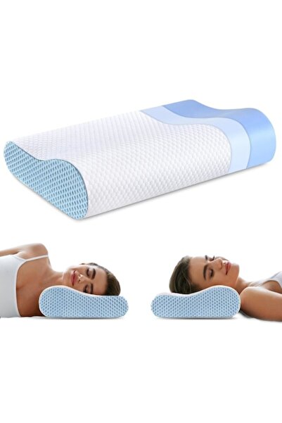 NEXTWAVE Perna ortopedica NextWave®, memory foam ergonomica, fermitate medie, suport cervical, 60x40 cm