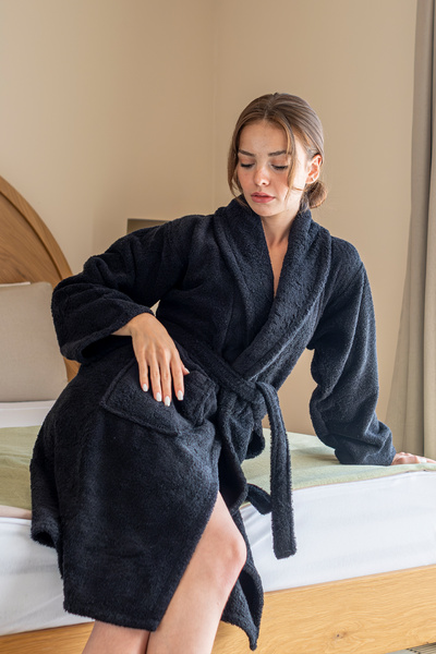 Minteks How Is It That 100% Cotton Shawl-Like Women's Bathrobe?