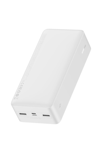 Baseus Φορτιστής PPBD050202, 30000mAh, 15W, Ψηφιακή οθόνη, Λευκό