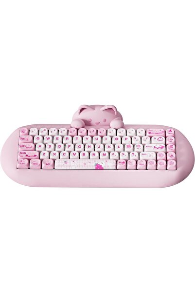 YUNZII C68 Wireless 65% Mechanical Keyboard, Hot-Swap, BT5.0/2.4G/Wired, RGB, Pink