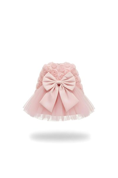 SweetMe 2-5 Years Old Multi-Layered Floral Special Occasion Birthday Girl Dress with Ribbon