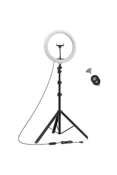 Kludoo Inel luminos LED profesional 30 cm (12") 180 LED-uri, suport pentru te...