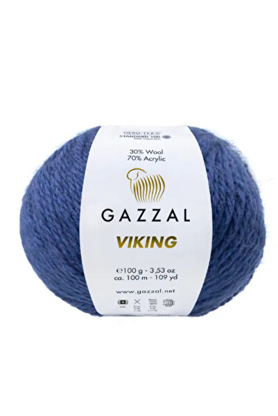 Gazzal Ață de tricotat Viking – 100 g 100 m, 30% lână 70% acrilic, ață de tricotat groasă de iarnă-40191 buc.