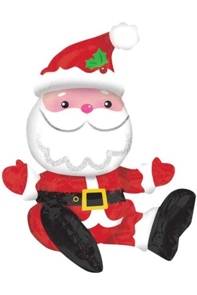 Colorland بالون سانتا جالس متعدد الألوان - بالون عيد الميلاد من رقائق الألومن...