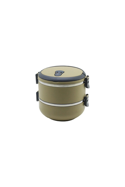 shopwave Brown 2-Piece Travel Stone Storage Container 1.2Lt (5047)