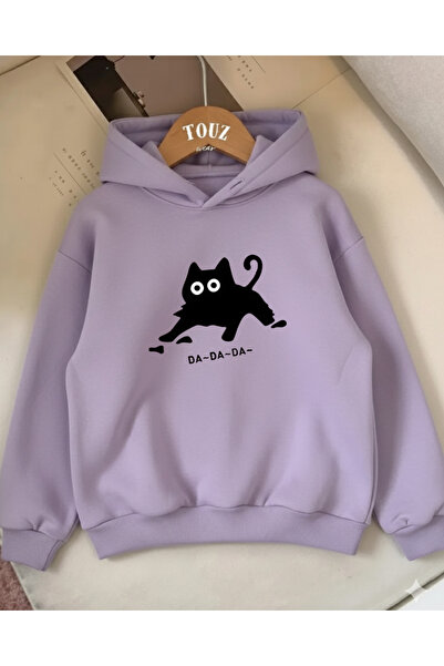 Touz Moda Da Da Da Cats Kids 3-Thread Thick Sweet Hoodie